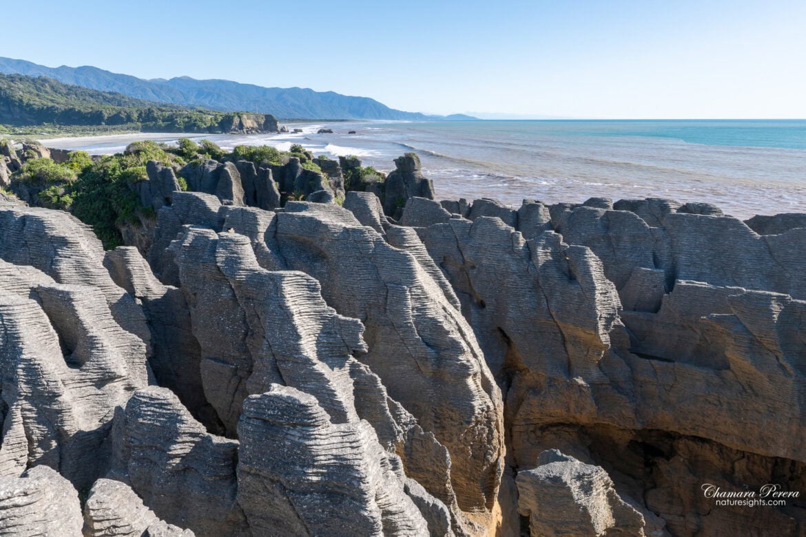 pancake rocks and coastline Paparoa National Park New Zealand