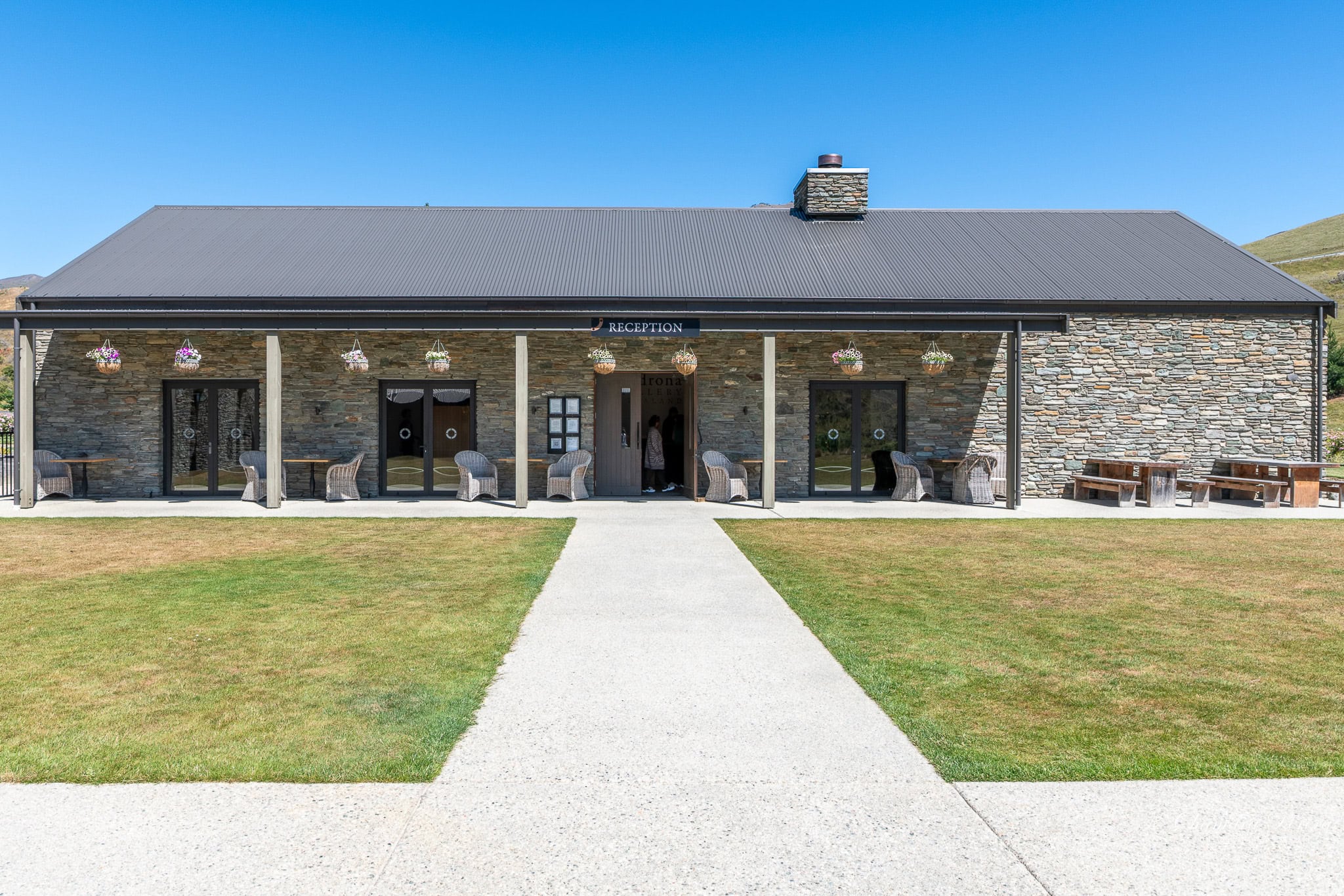 Cardrona Distillery reception entrance stone building New Zealand