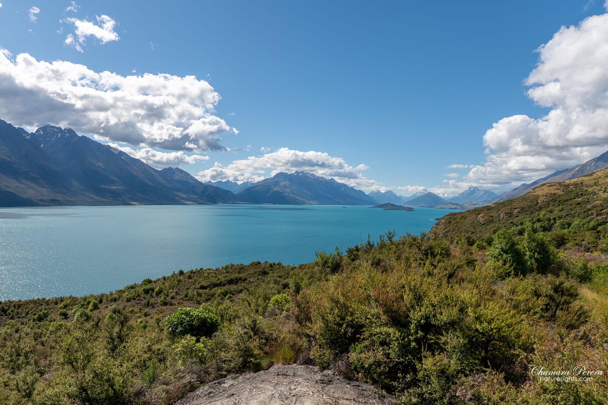 Lake Wakatipu from Queenstown to Glenorchy scenic drive New Zealand